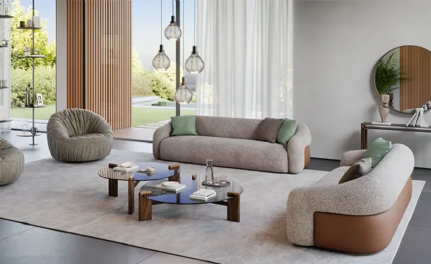 Baldwin linear sofa by Cattelan Italia
