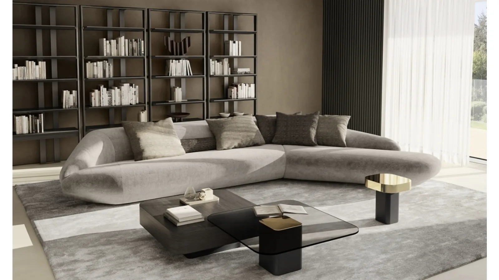 Design corner sofa Bolid by Vibieffe