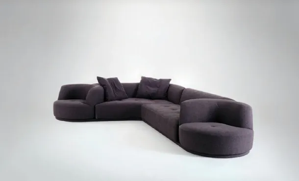 Corner sofa with swivel terminal Bordone by Alivar