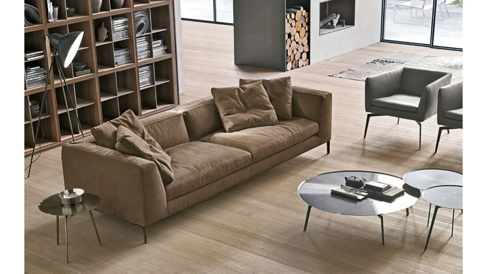 Alivar Cloud leather linear sofa