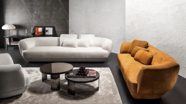 Confident linear sofa by Vibieffe
