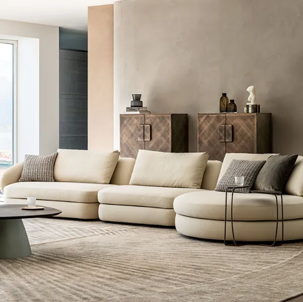 Craig sofa with chaise longue by Cattelan Italia