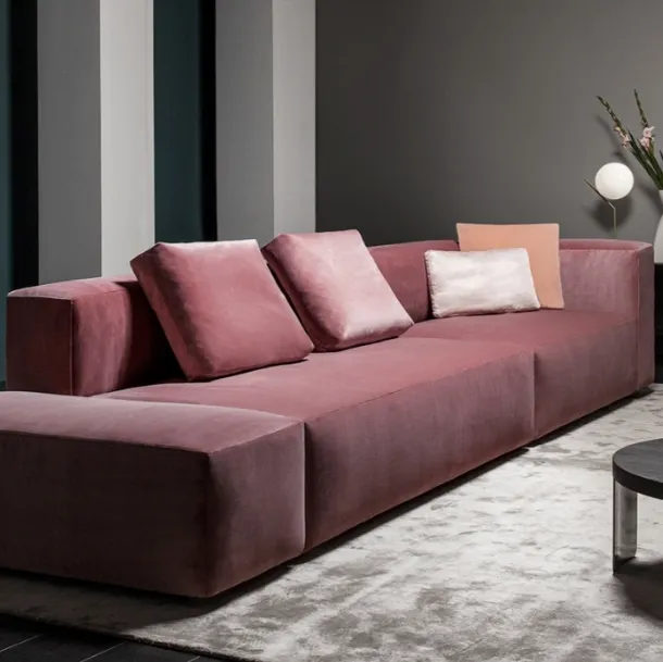 Cube linear sofa by Vibieffe