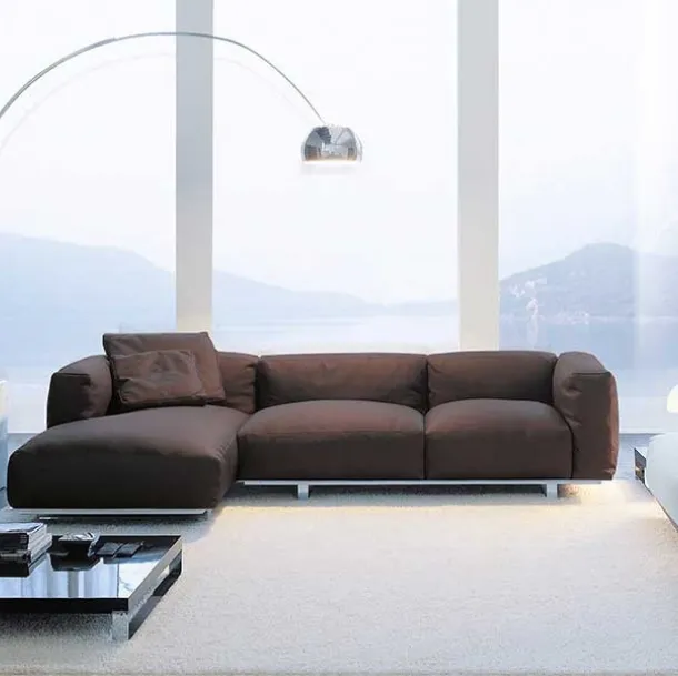Upholstered fabric sofa with peninsula Daytona by Alivar