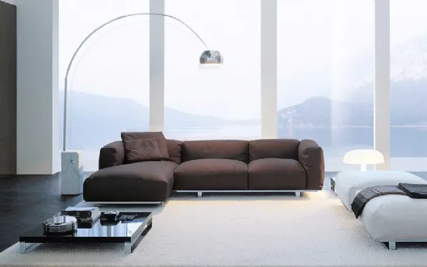 Upholstered fabric sofa with peninsula Daytona by Alivar