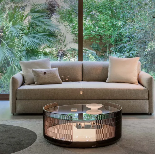 Flou Padded Fabric Sofa Bed Diletto