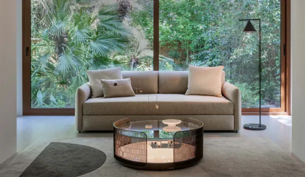 Flou Padded Fabric Sofa Bed Diletto
