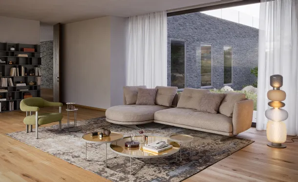 Douglas sofa with chaise lounge by Cattelan Italia