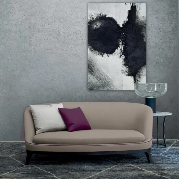 Classic linear sofa in Dragonfly fabric by Flexform