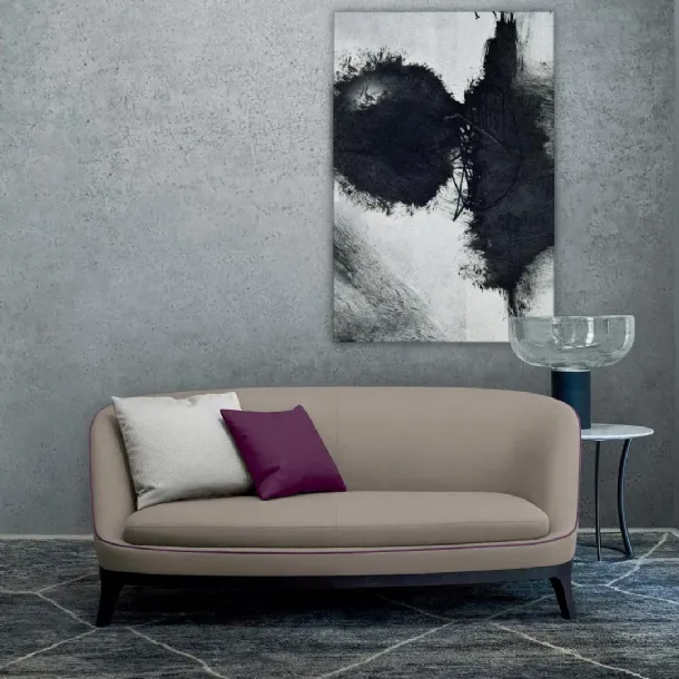 Classic linear sofa in Dragonfly fabric by Flexform