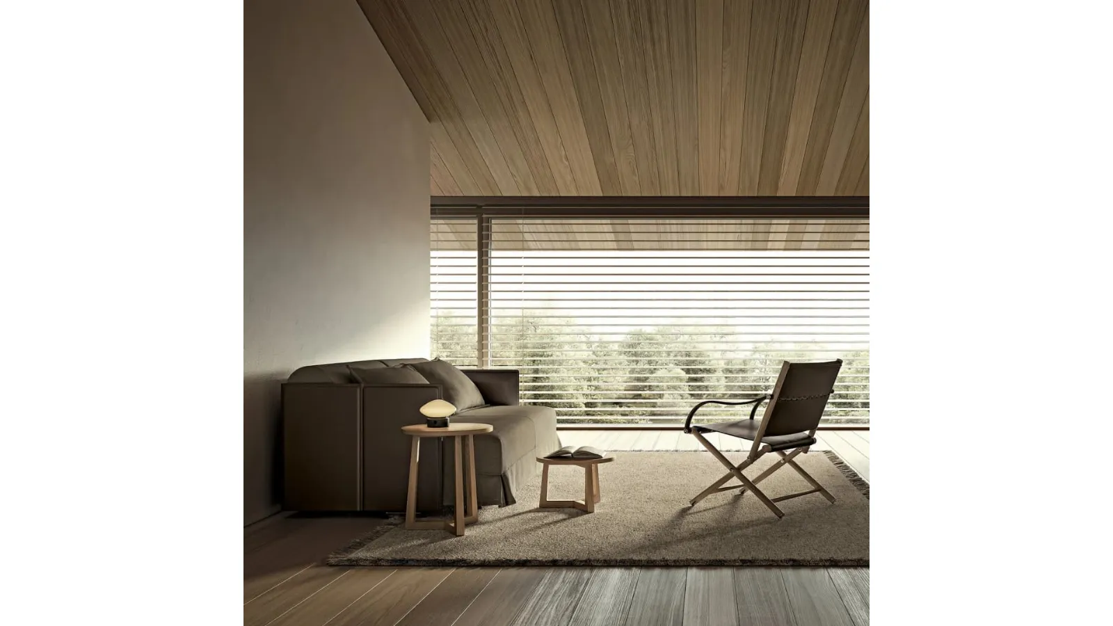Eden leather sofa bed by Flexform
