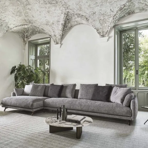 Etienne living room with peninsula by Porada