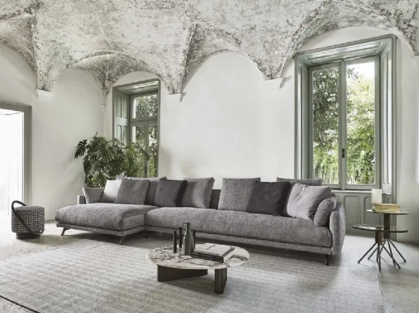 Etienne living room with peninsula by Porada