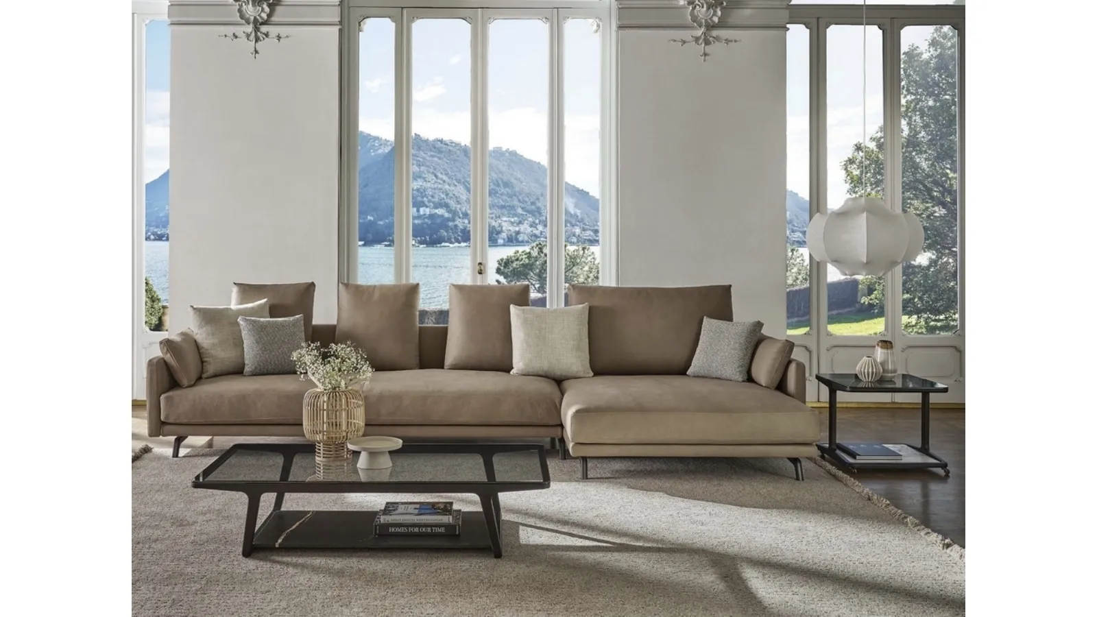 Etienne living room with peninsula by Porada