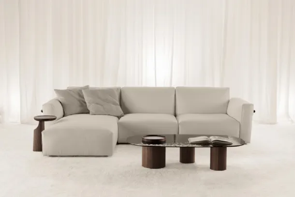 Eva sofa with chaise lounge by Vibieffe