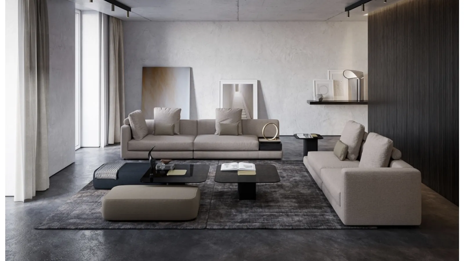 Evo linear sofa by Vibieffe
