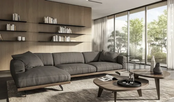 Fancy sofa with chaise longue by Vibieffe