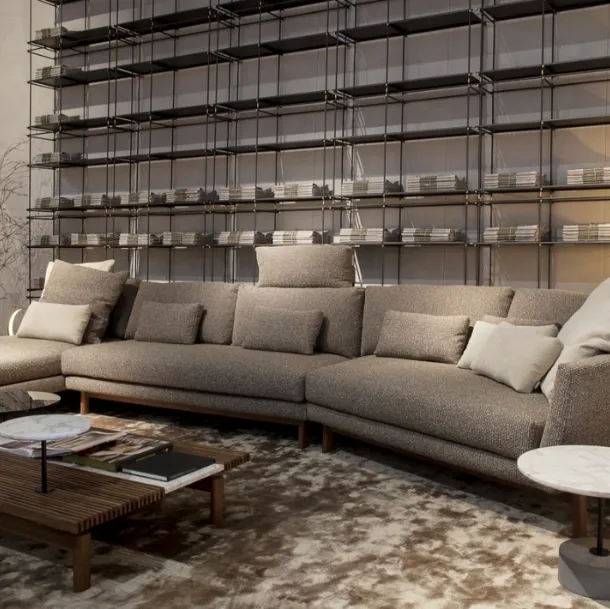 Fabric sofa with peninsula Feel by Vibieffe