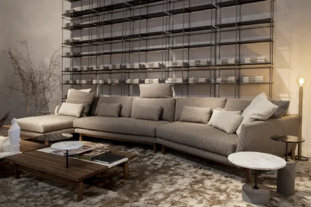 Fabric sofa with peninsula Feel by Vibieffe