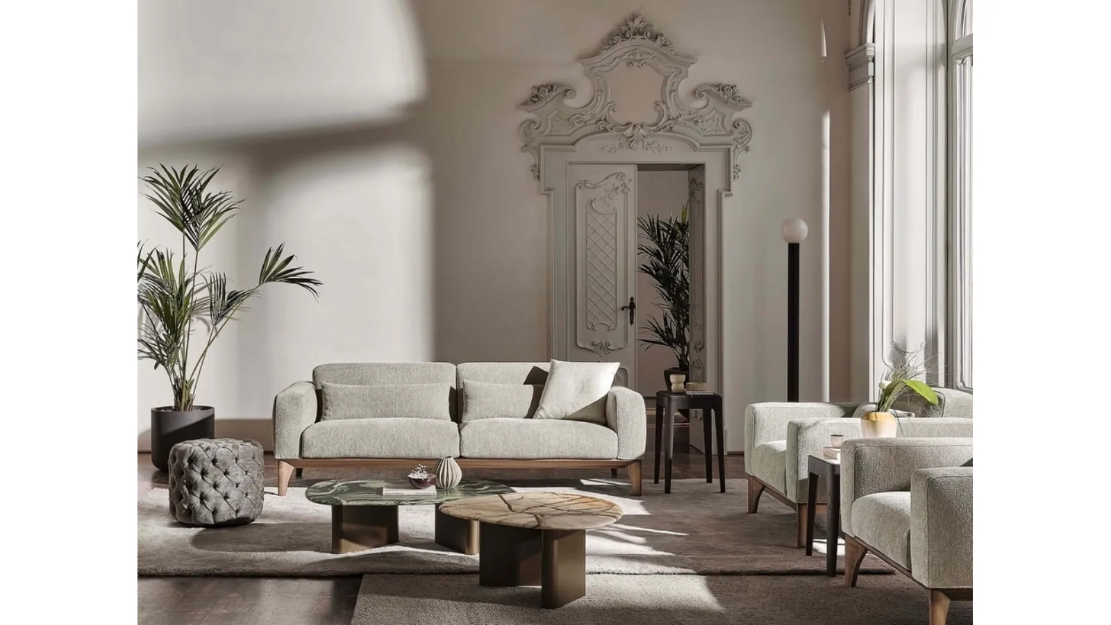 Fellow linear sofa by Porada