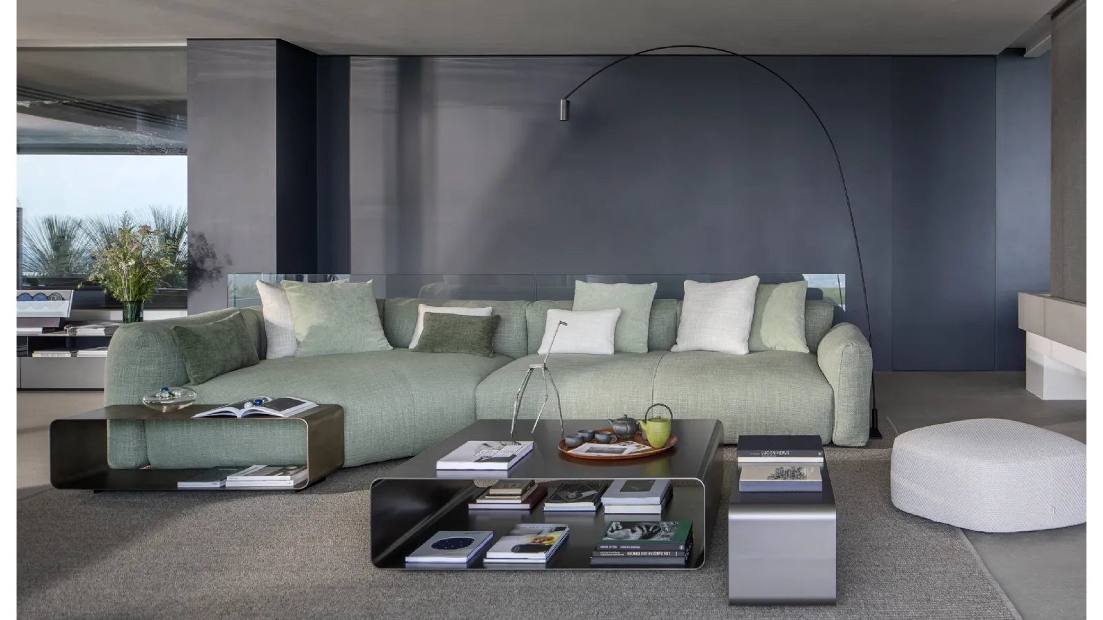 Flou Fiocco sofa with chaise lounge