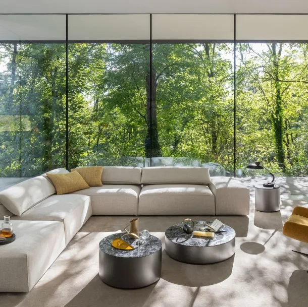 Freemood corner sofa in padded fabric by Desirèe