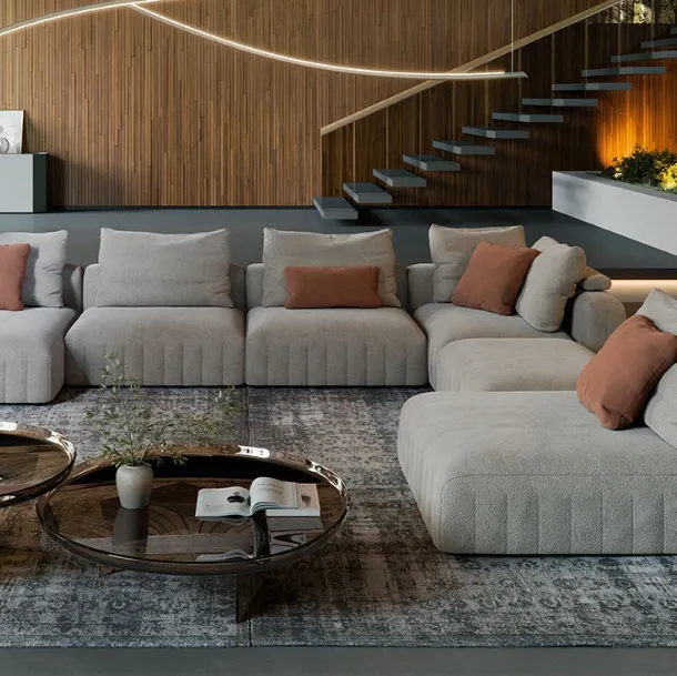 Gibson sofa with chaise by Cattelan Italia