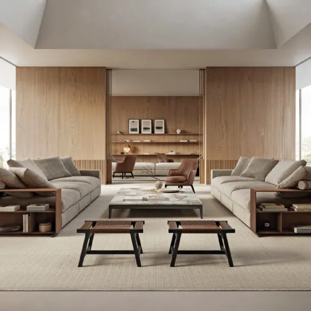 Groundpiece linear sofa by Flexform