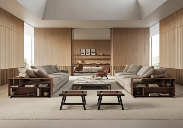 Groundpiece linear sofa by Flexform