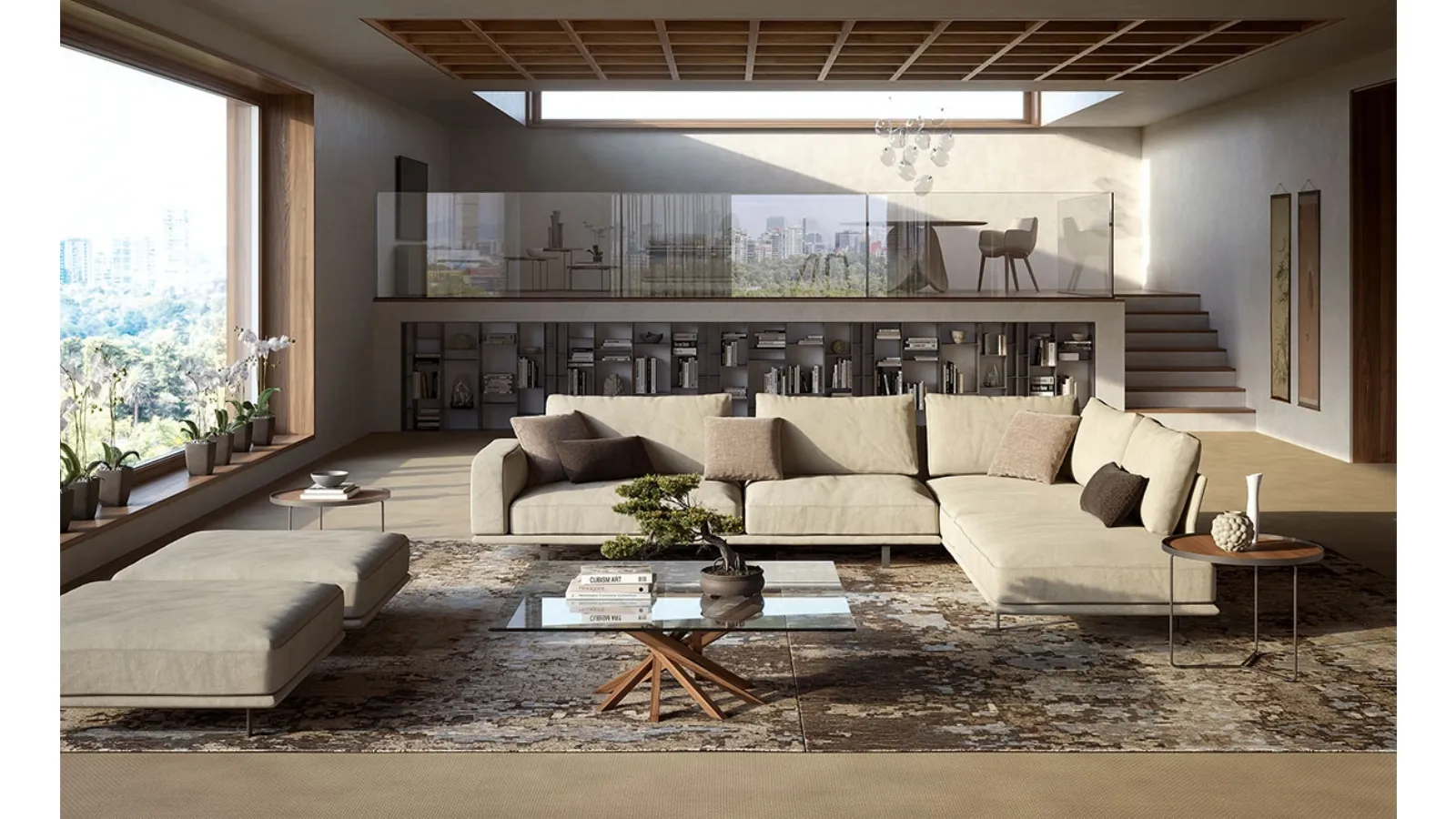 Harrison corner sofa by Cattelan Italia