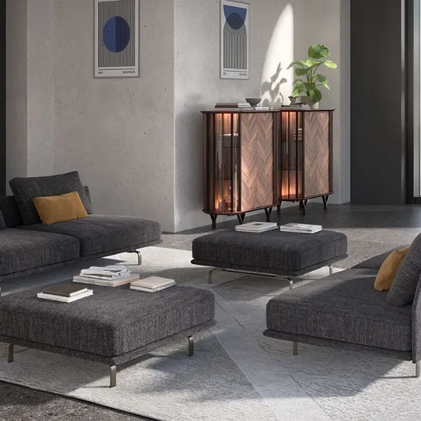 Hayden linear sofa by Cattelan Italia