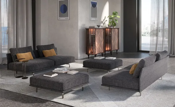 Hayden linear sofa by Cattelan Italia