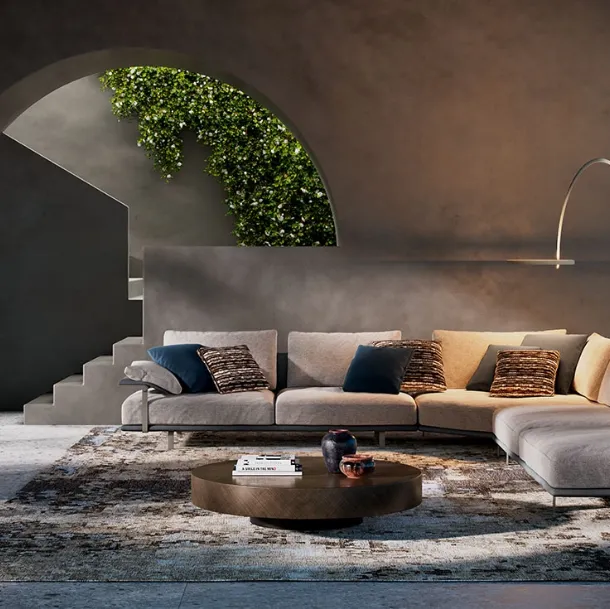 Heston corner sofa by Cattelan Italia