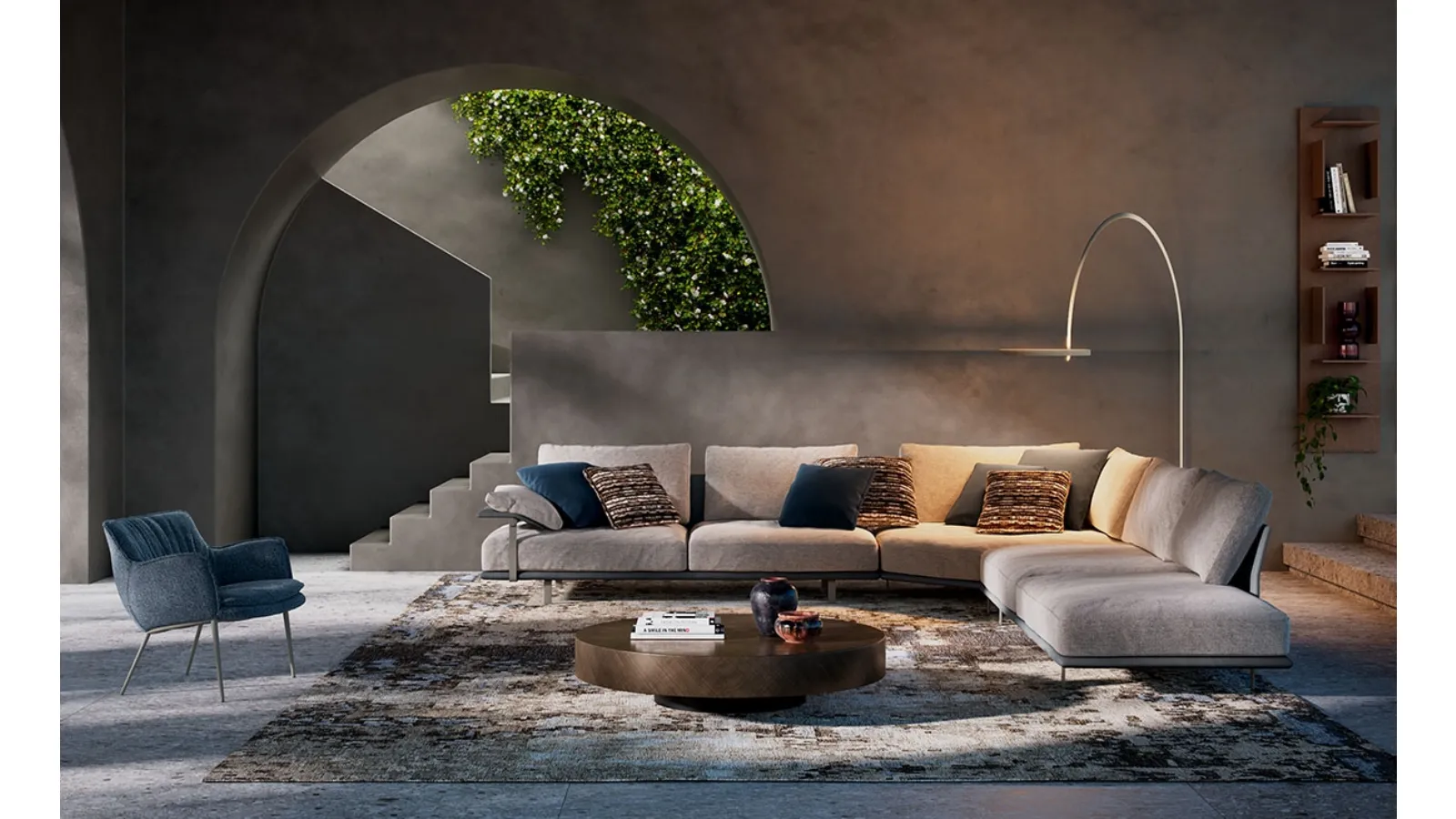 Heston corner sofa by Cattelan Italia