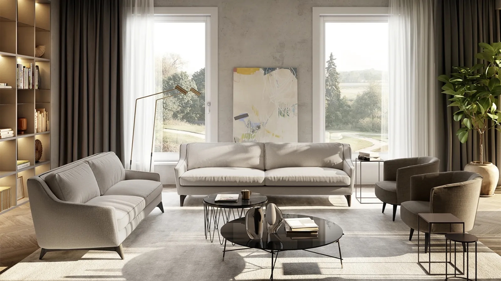 Hi Story linear sofa by Vibieffe