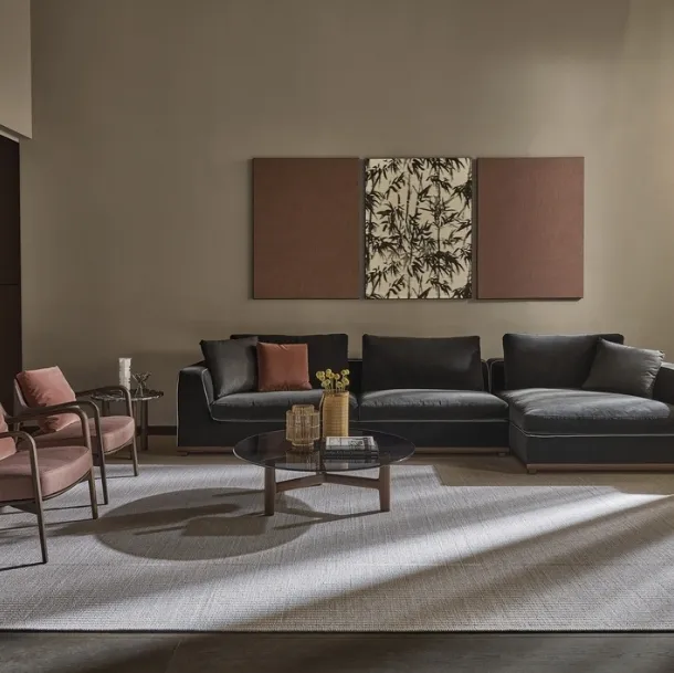 Kirk sofa with chaise by Porada