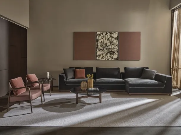 Kirk sofa with chaise by Porada
