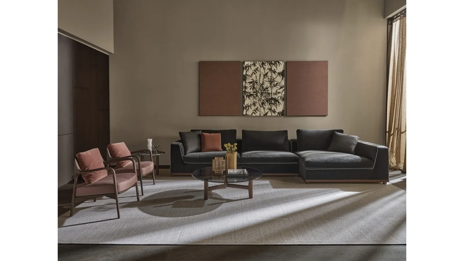 Kirk sofa with chaise by Porada