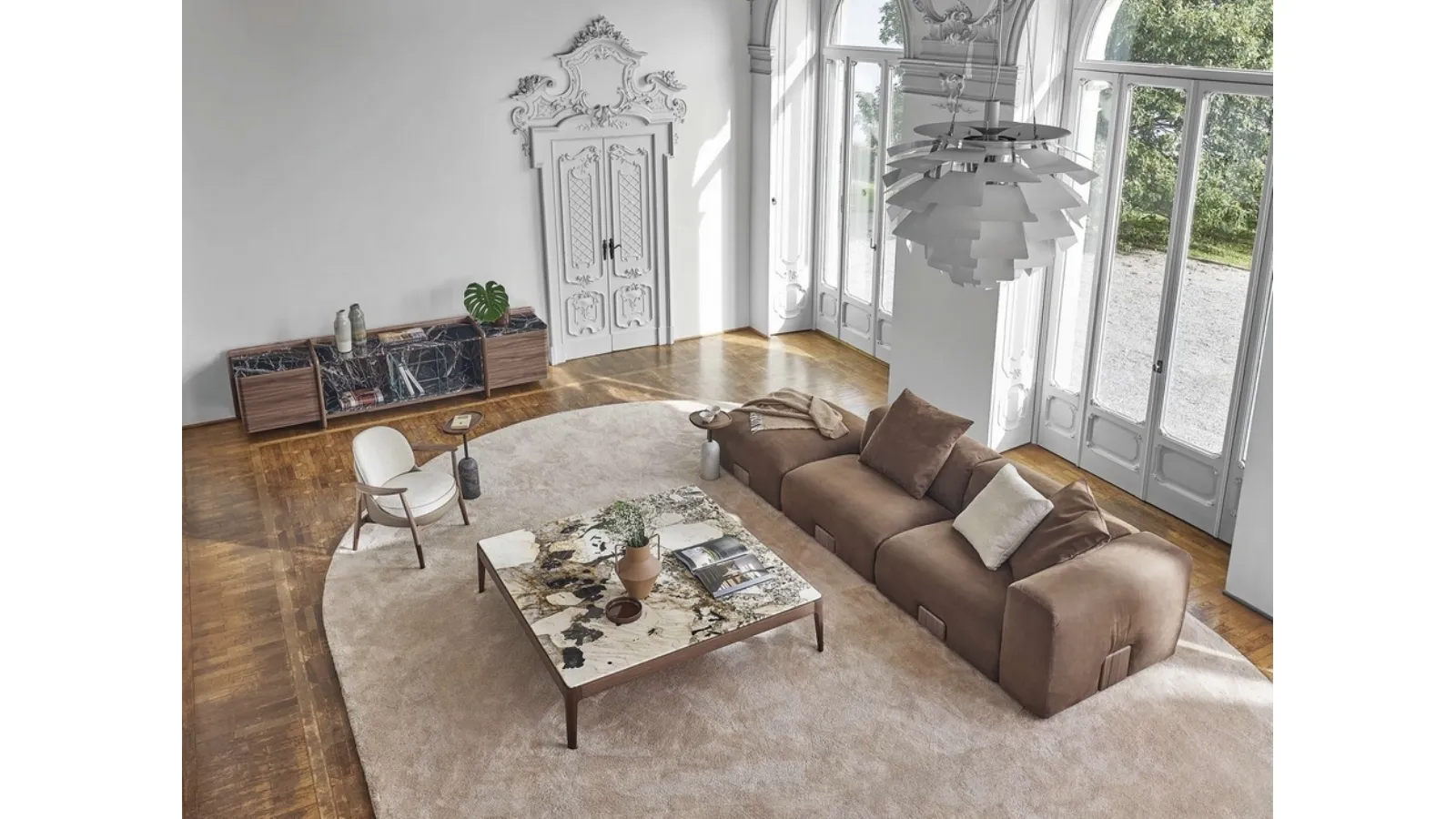 Koji linear sofa by Porada