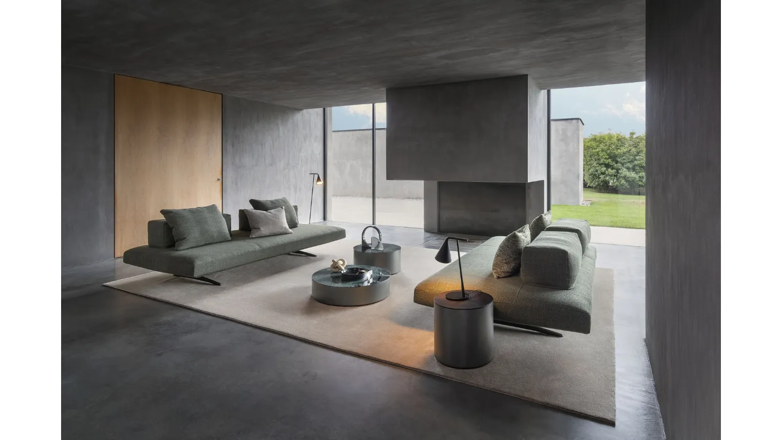 Lovely Day fabric linear sofa by Desirèe