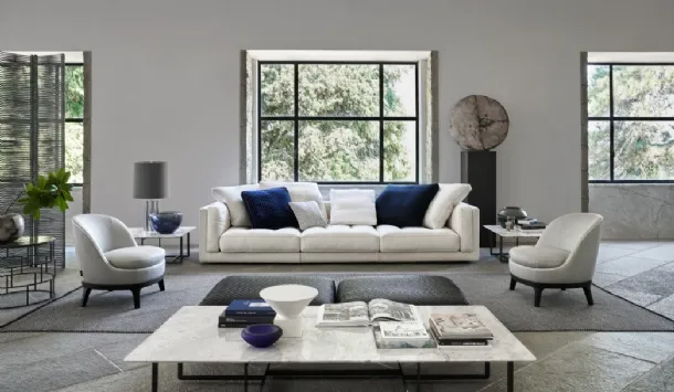 Lucien upholstered fabric sofa by Flexform