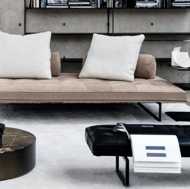 Ludwig quilted fabric linear sofa by Desirèe