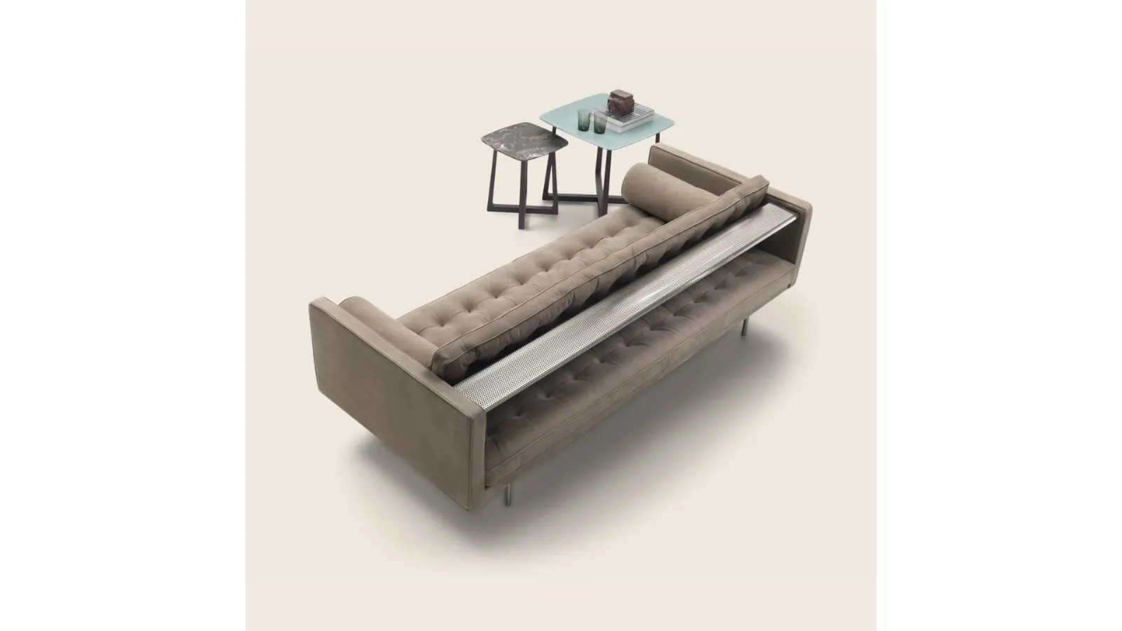Magister leather linear sofa by Flexform