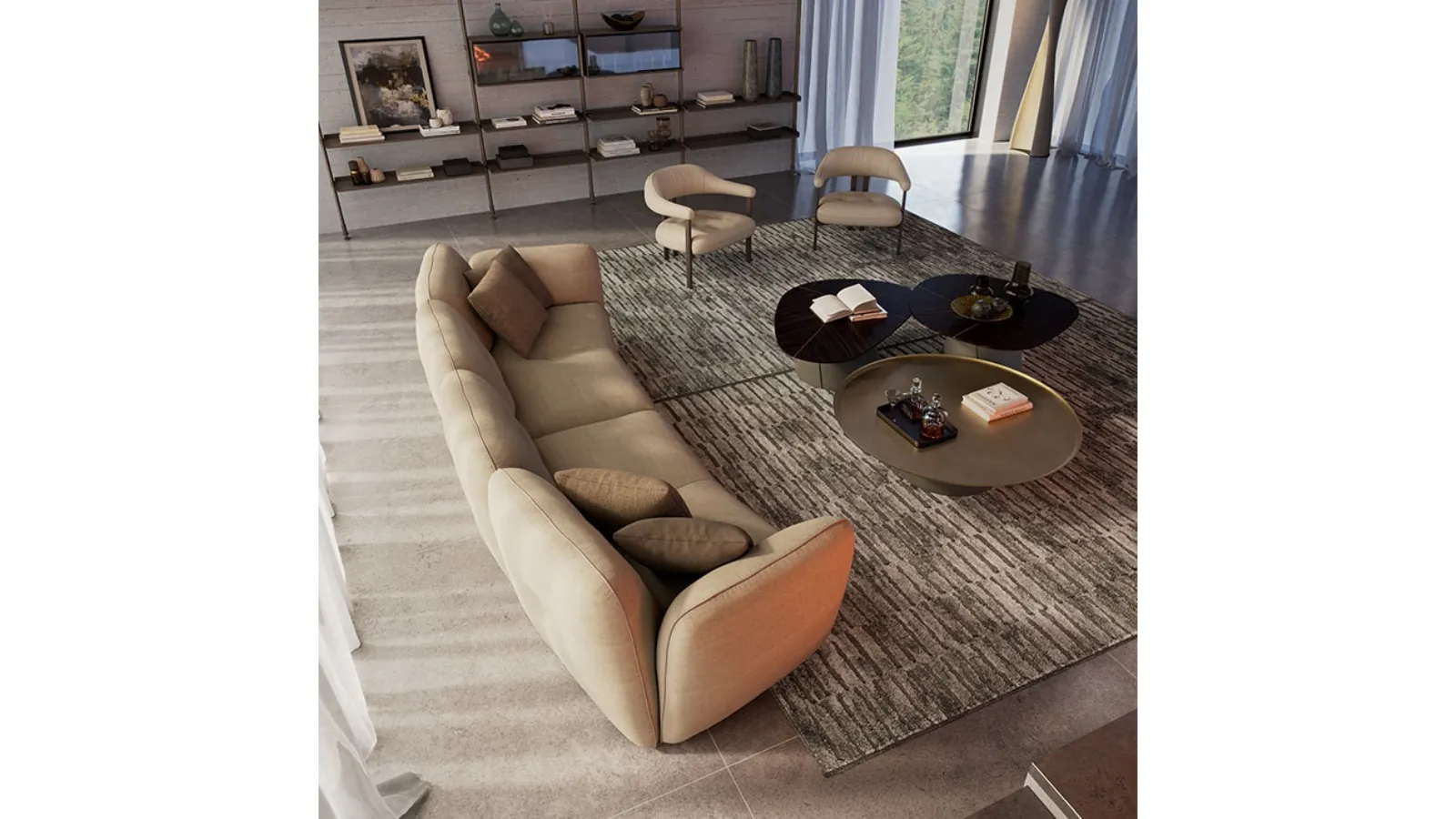 Michael linear sofa by Cattelan Italia