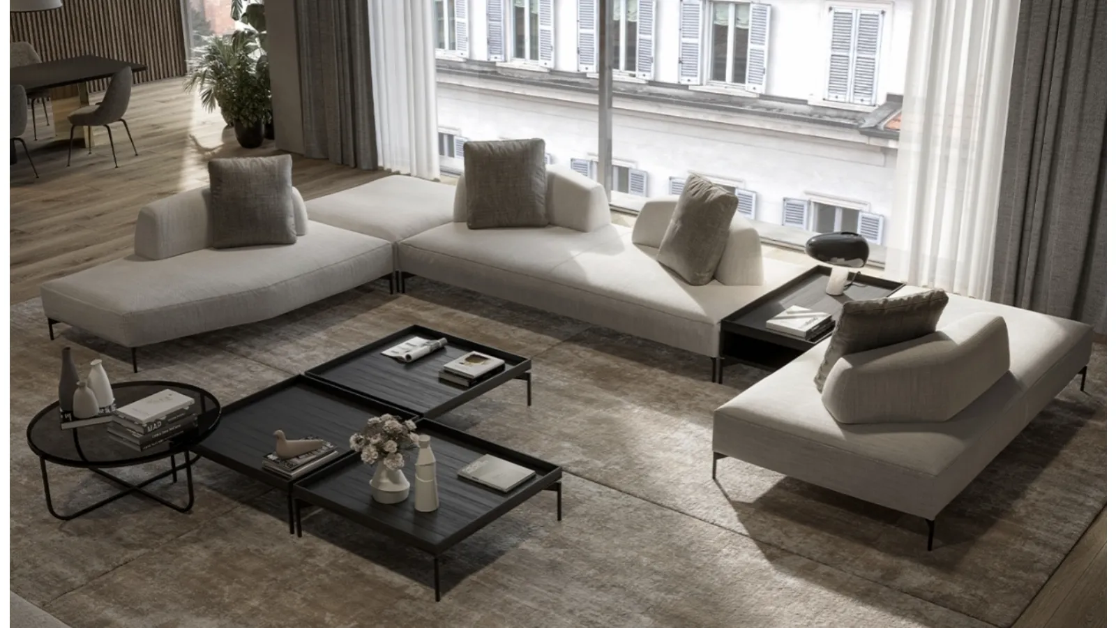 Modern Air Corner Sofa by Vibieffe