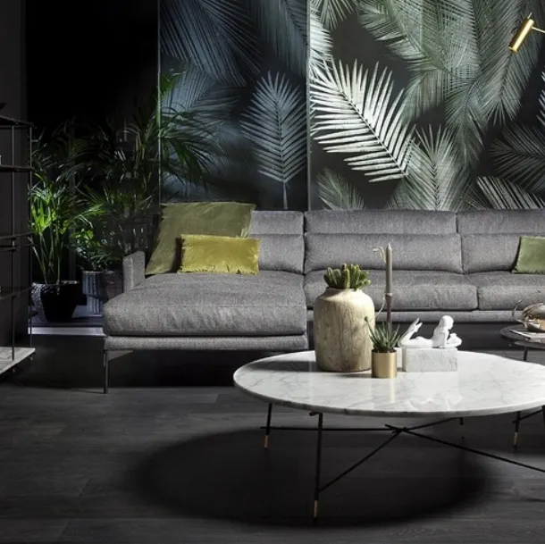 Fabric sofa with peninsula Modern by Vibieffe