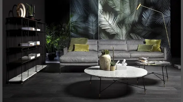 Fabric sofa with peninsula Modern by Vibieffe