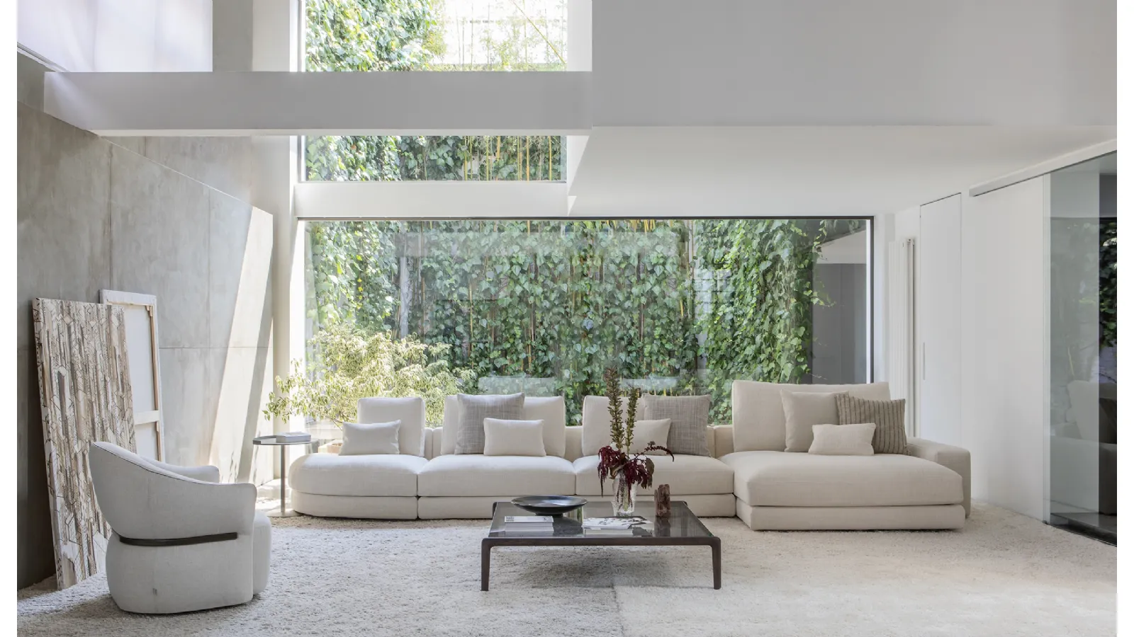 MyPlace sofa with chaise longue by Flou