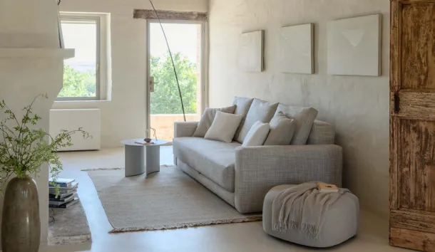 Flou PiazzaDuomo fabric linear sofa bed