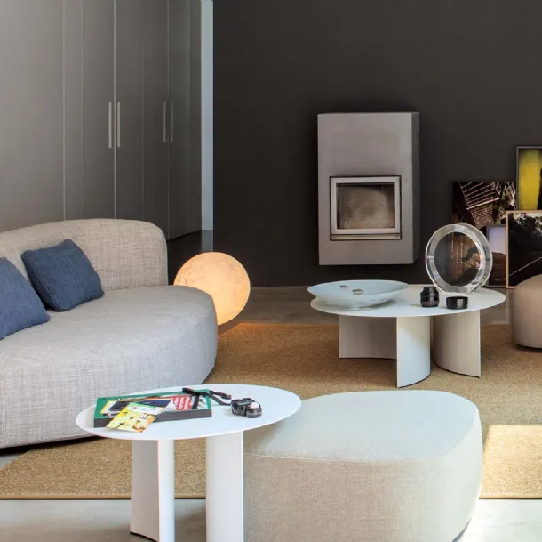 Pierre fabric linear sofa by Flou